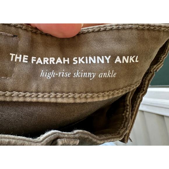 NWOT AG Farrah Skinny Ankle Coated Jeans 27 Dark Bayou Leather Look High Rise - Picture 7 of 9